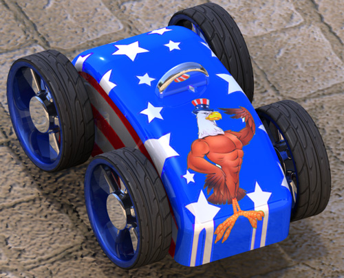 Fully Painted Recycled Material Car Body