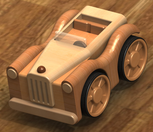 Wood cars can be sold assembled or as kits