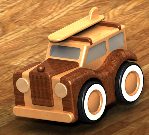 Woody Surfer Car